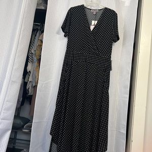 NWT Black and White Polka-dot Dress sz XL